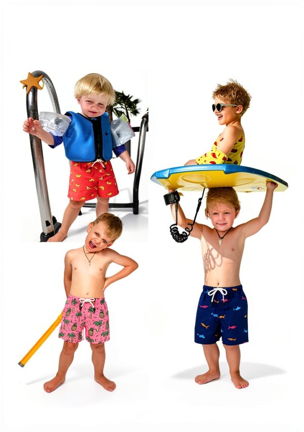 Toddler Swim Trunks Quick Drying UPF 50 Plus Adjustable-2