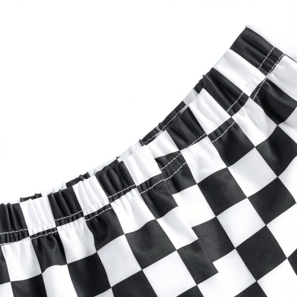 ALOPCFWM Baby Boy Swim Trunks Checkered Polyester Fast Dry-3