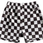 ALOPCFWM Baby Boy Swim Trunks Checkered Polyester Fast Dry-0