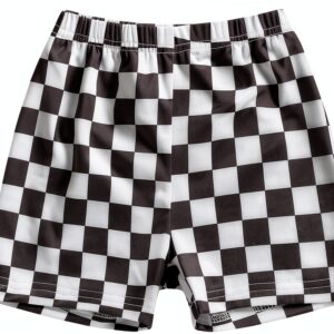 ALOPCFWM Baby Boy Swim Trunks Checkered Polyester Fast Dry-0