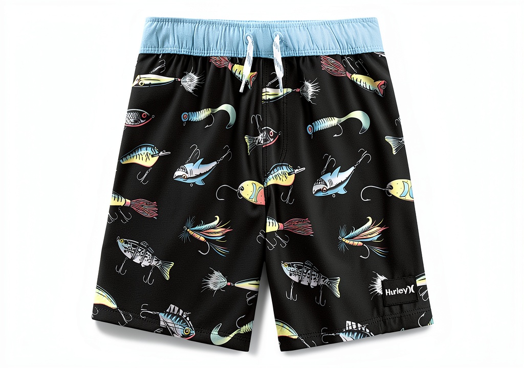 Hurley baby boys swim trunks in supersuede fabric