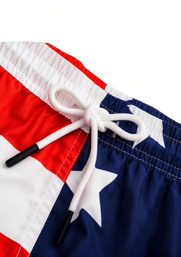 ECGK Boys Swim Trunks Quick Dry Comfortable American Flag-2