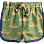Peached Nylon Swim Trunks Mud Pie Baby Boys Comfort Style-0