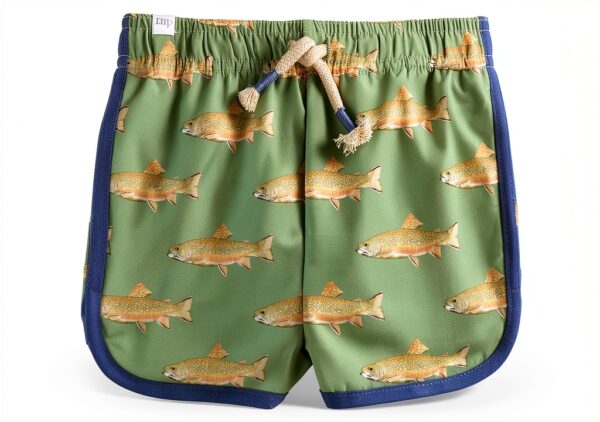 Peached Nylon Swim Trunks Mud Pie Baby Boys Comfort Style-0