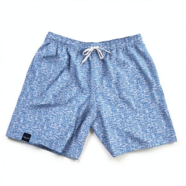 Ocean Blue Speckle Swim Trunks Mens Baby Boys Stretch Fit-1