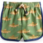 Peached Nylon Swim Trunks Mud Pie Baby Boys Comfort-0