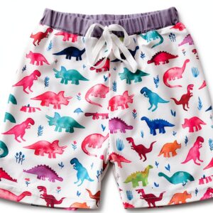 Baby Boys Swim Trunks Soft Polyester Dinosaur Print 2-3T-0