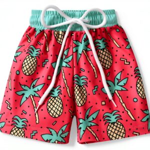 HIHA Boys Swim Trunks Quick Dry Fabric Elastic Waistband-0