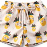 Baby Boys Swim Trunks Polyester Quick Dry Tropical Print-0